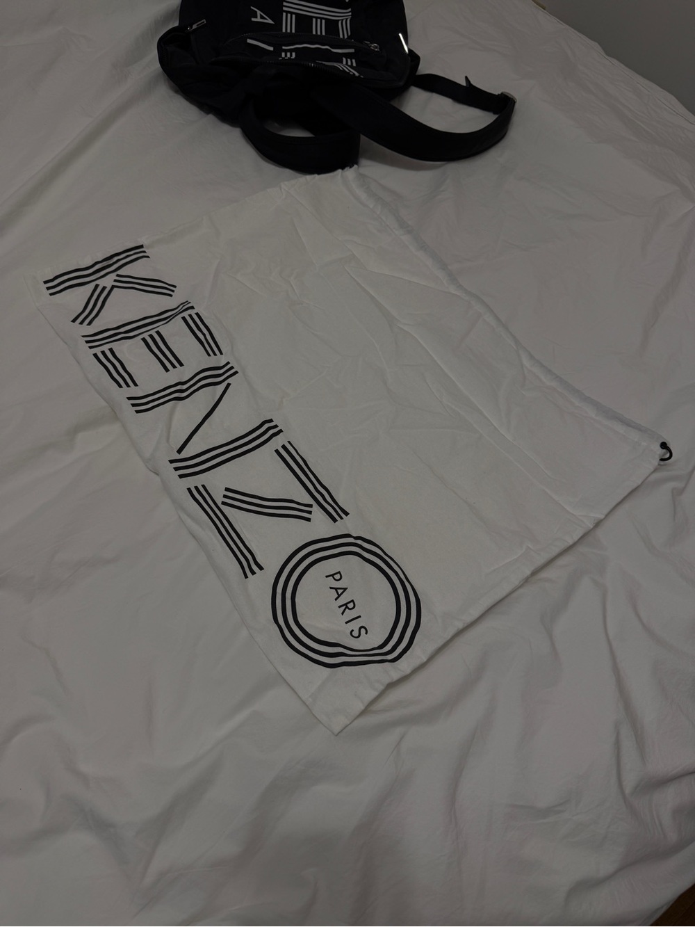 Kenzo Black Backpack with White PARIS Graphic - Picture 8 of 9